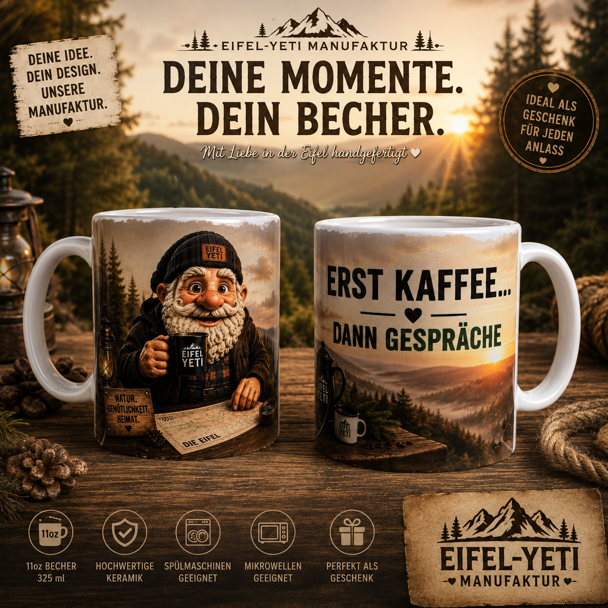 Tasse Erst Kaffee, dann Gespräche